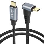 Ersan - usb c 3, 1 gen 2 cable, 90 degrs usb c  c cable 10gbps 4k@60hz video output 100w pd fast charging, ...