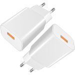 Ershi - lot de 2 chargeurs usb a 15 w - chargeur usb 5 v / 3 a - adaptateur usb - bloc d'alimentation ...