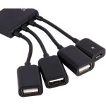 Ershi - 4 ports micro usb splitter hub multipurpose micro usb power charging otg hub cable pour android ...