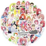 Ershi - lot de 50 autocollants the quintessential quintuplets anime pour ordinateur portable, pare - ...