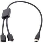 Ershi - câble usb - c femelle de 30 cm vers double ports usb - c pour ordinateur portable, pc, souris ... Ershi - câble usb - c femelle de 30 cm vers double ports usb - c pour ordinateur portable, pc, souris ...