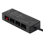 Ershi - fan hub x4 hub de refroidissement pour pc, prend en charge 4 groupes de ventilateurs de processeur, ...
