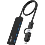 Ershi - hub usb 3. 0 adaptateur usb 4 en 1 ultra - slim 5gbps hub usb c compatible avec mac pro, ps4, ...