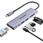 Ershi - hub usb c 7 - en - 1 usb - c dongle avec adaptateur multiport hdmi 4k, 2powered usb - a 3. 0 ...