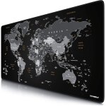 Ershi - - tapis de souris gaming global basic planisphre 900x400mm - sous - main bureau gamer extra ...