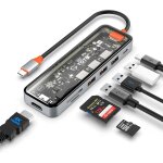 Ershi - totu hub usb c, station d'accueil, hub 7 en 1 de type c avec port hdmi 4k, alimentation 92 w ...