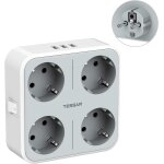 Eryi - 7 en 1 chargeur multiple, murale prise avec 4 sortie ac et 3 ports usb, adaptateur secteur avec ...