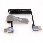 Eryi - cble hdmi 8k 2. 1 hdmi angle gauche vers angle droit enroul cble pour z cam e2 portkeys bm5 ...