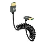 Eryi - cble hdmi court enroul 8k, rallonge hdmi mle a mle ultra mince cordon flexible 48gbps prise ...