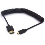 Eryi - cble micro hdmi vers hdmi spiral, adaptateur hdmi mle vers micro hdmi mle, prise en charge ...