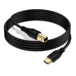 Eryi - cble usb c imprimante 2m, cable usb 2. 0 b mle vers usb type c mle cble scanner pour hp, epson, ...