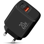 Eryi - chargeur usb c, adaptateur prise secteur rapide 20w avec 2 ports (pd / qc3. 0), embout chargeur ...