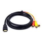 Eryi - hdmi mle vers 3 rca, cble hdmi vers rca av 1. 5m, 1080p adaptateur audio vido unidirectionnel ...