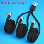 Eskal - cble de charge usb 3 en 1, 3 type - c, 3 cbles de sparation micro usb, charge rapide 5a pour ...