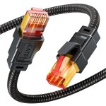 Ethernet cable 15 metres, cat 8 network cable 40gbps 2000mhz high speed, rj45 gigabit lan, nylon braided ...