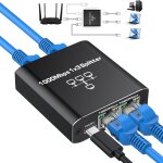 Ethernet rj45 1 à 3 ports, 1000mbps rj45 switch network lan avec port d'alimentation usb c pour ordinateur, ... Ethernet rj45 1 à 3 ports, 1000mbps rj45 switch network lan avec port d'alimentation usb c pour ordinateur, ...