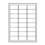 Etiquettes 68 x 36 mm a4 blanc mat 24 etiquettes 140g / m2 lot de 10 pi�ces jet d