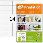 Etiquettes autocollantes 105 x 41 mm 350 etiquettes multi - usages, 14 par feuille, 25 feuilles a4 papier ...