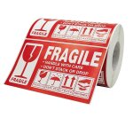 Etiquettes autocollantes d'avertissement de fragilit - durables, transparentes, faciles  appliquer, ...