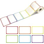 Etiquettes autocollantes aux couleurs vives - 1 000 autocollants par rouleau, 3, 5  x 2, 2 , adh�sif ...