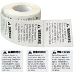 Etiquettes d'avertissement de suffocation pour l'expdition - durables, faciles  appliquer, forte adhrence, ...