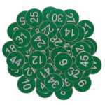 Etiquettes num�rot�es en plastique grav�es pour l'identification des cl�s - 1 � 200 - vert