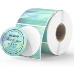 Etiquettes thermiques rondes de 2 pouces, etiquettes thermiques autocollantes, etiquettes thermiques ...
