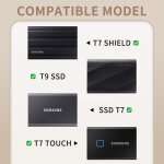 Etui housse pour samsung t7 shield / t9 / t7 / t7 touch disque ssd externe portable 1 to 2to 500go usb ...