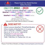 Etui compatible uniquement avec lenovo ideapad 1 series 2022 - 2024 14  (14ada7 / 14alc7 / 14amn7 / 14iau7 ...