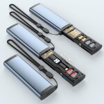 Etui de transport 9 en 1 pour cartes sd / tf / sim avec lecteur de cartes usb 3. 1 de type c haute vitesse ...