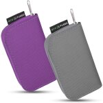 Etui de transport pour carte m�moire - adapt� pour cartes sd et sdhc - 8 pages et 22 logements - chiffon ...