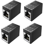 Euop - lot de 4 connecteurs rj45 cat7 lan ethernet 1000 mhz connecteur de cble rallonge cble patch ...