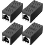 Euop - 4 pack coupleur de cble lan 10 gbit / s rj45 - connecteurs haute vitesse pour ethernet cat7, ...