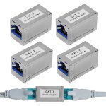 Euop - 4pcs coupleurs cat7, raccord rj45 femelle femelle, coupleur lan - rallonge de cble rseau blind ...