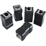 Euop - ¿ 5 coupleurs lan ¿ adaptateurs ethernet & connecteurs rseau (deux prises rj45, permet de relier ...
