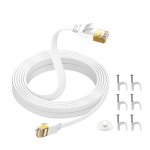 Euop - cbles ethernet 3m, tpe plat cble de rseau haute vitesse gigabit rj45 plaqu or, pour commutateur, ...
