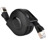Euop - cble rseau cat7 rj45 blind - cordon ethernet plat rtractable 600 mhz - cble lan haute vitesse ...