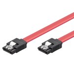 Ewent c�ble sata iii, vitesse 6 gbits avec clips en m�tal, sata l - type rouge rouge 30 cm