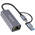 Ewent ew9819 hub & concentrateur usb 3. 2 gen 1 (3. 1 gen 1) type - a + type - c 1000 mbit / s gris