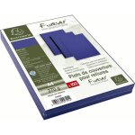 Exacompta - cuir recycl� - a4 (210 x 297 mm) - bleu fonc� - 270 g / m - 100 unit�s couverture a reliure ...