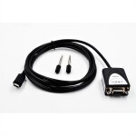 Exsys ex - 2311 - 2f cble usb 2. 0 c vers 1x seriell rs - 232 1. 8 m avec 9 broches led affichage noir ...