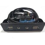 Extension de lecteur de disquette de sortie audio hd de hub de port de 3. 5 pouces de 2 usb 2. 0, support ...