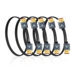 Extra slim 4k 8k c�ble hdmi 0, 5m lot de 5, ultra fins flexibles hdmi 2. 1 souple et haute vitesse 4k@120hz ...