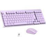 Fa98 clavier mcanique a profil bas, pack clavier et souris sans fil avec commutateur rouge, connexion ...