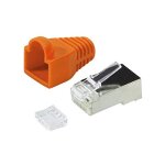 Faconet lot de 20 connecteurs reseau rj45 cat 6 stp avec aide a l'enfilage et protection anti - torsion ...