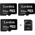 Factory carte micro sd 512 mo, paquet de 3 pouces, petite capacit pour petits fichiers, ne convient ...