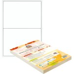 Fchhk - etiquettes adresses autocollantes a4, 2 par feuille, 100 feuilles, 200 etiquettes, 199, 6 x ...