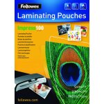 Fellowes laminating pouches - 100 microns - pack de 100 - 216 x 303 mm pochettes plastifi�es