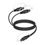 Fibre optique numrique toslink 1 en 2 sorties, 1 entre mle 2sortie mle, cble sparateur audio numrique ...