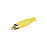 Fiche audio ou vid�o rca m�le, � souder, jaune cd11602